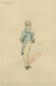 スペンロウ氏、1920年代（紙にトイレとペンとインク） 作： Joseph Clayton Clarke